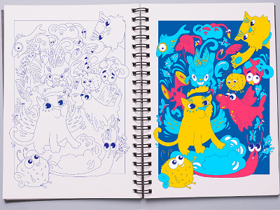 Coloring book branding character characterdesign children coloring coloring illustration for kids vector vector art