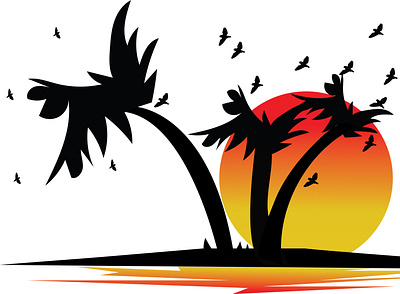Sea beach flyer design graphic design illustraion logo design
