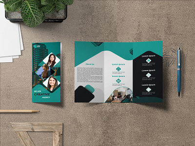 Trifold brochure for corporate agency agency brochure professional brochure trifold