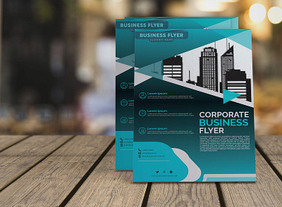 Promotional modern business flyer high resolution