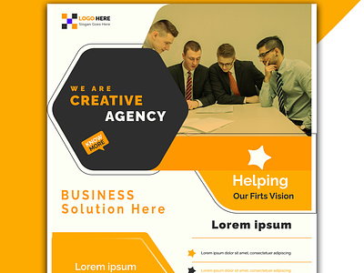 creative corporate agency flyer design template