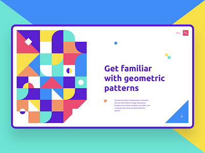 Geometric Patterns colorful design illustration landing page pattern patterns ui web webdesign website