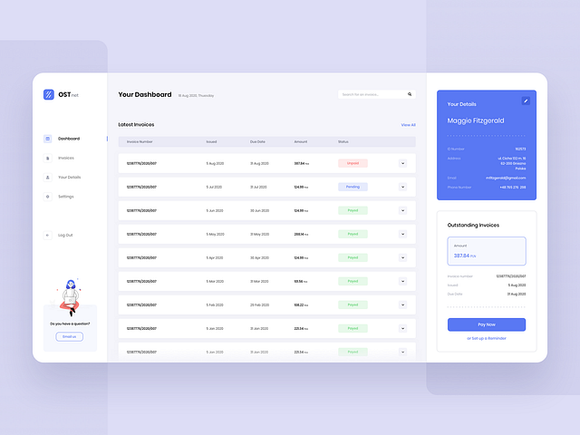 Online Customer Service - Dashboard by Rafal Cyrnek on Dribbble