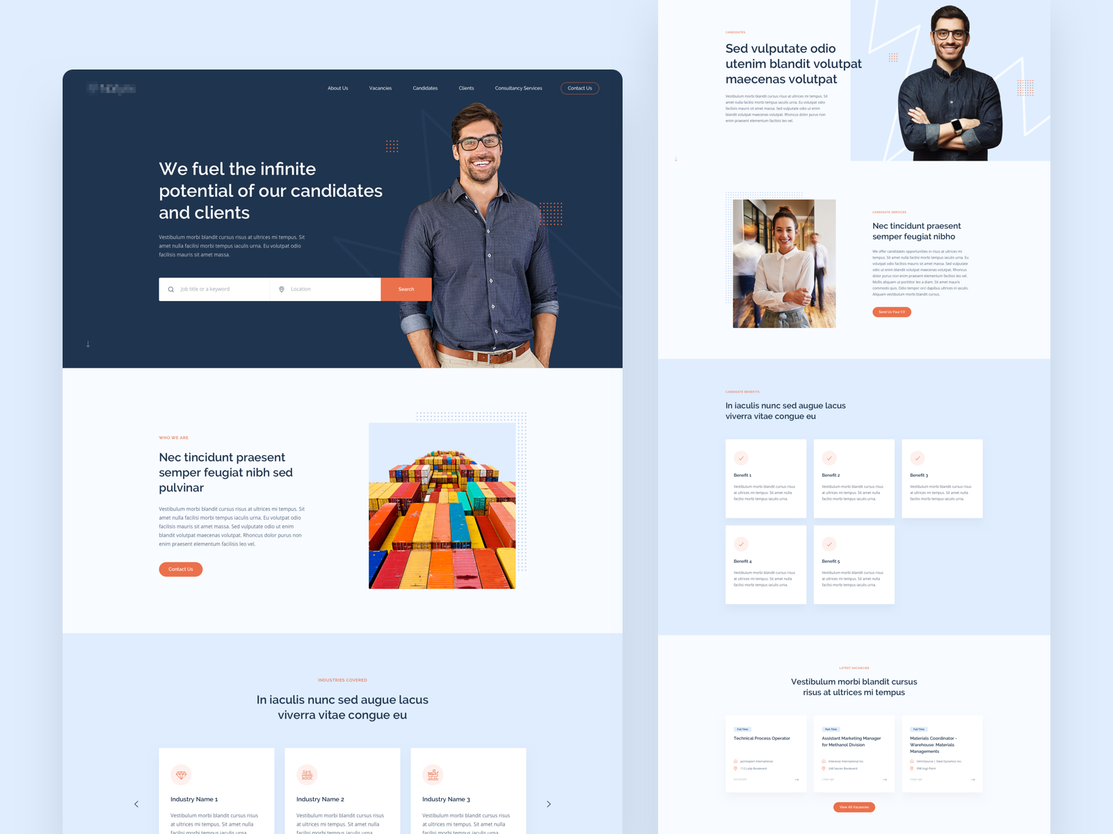 Recruitment Agency Website by Rafal Cyrnek on Dribbble