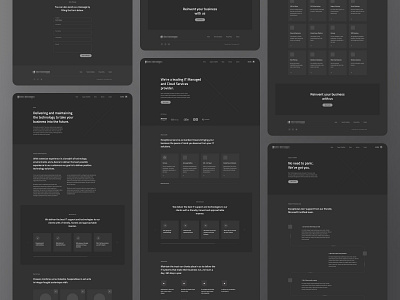 Cloud Services Provider Wireframes