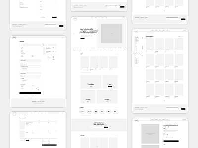 Ecommerce Wireframes