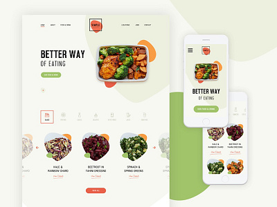 Showcase food healthy food mobile responsive restaurant showcase web website