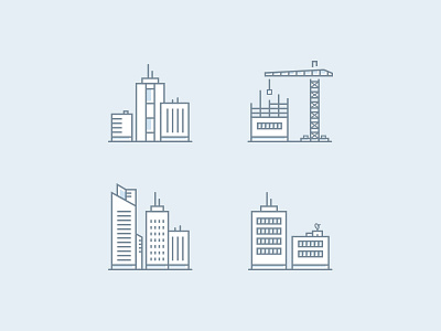 Real Estate - Icon set building icons construction house icons property property icon set real estate set skyscraper