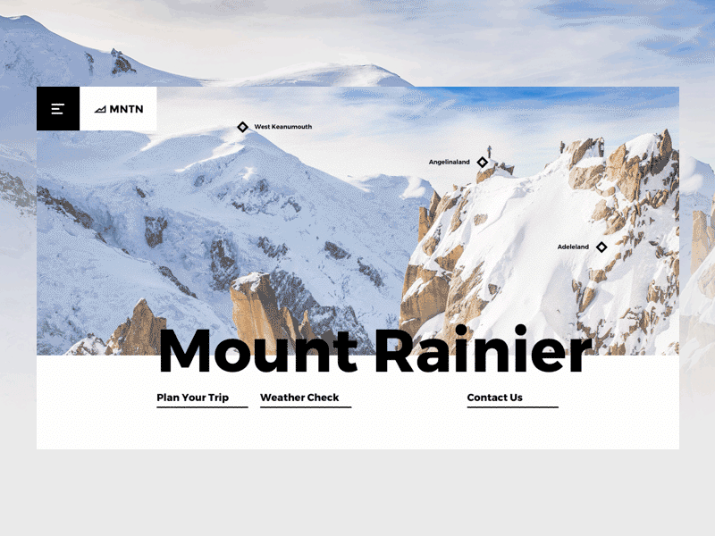 Design Xploration #2 animation design exploration homepage mountain trip web