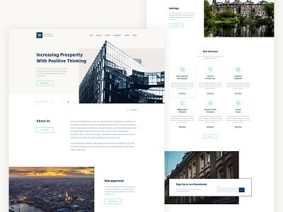 Homepage Design design homepage management property ui ux web web design