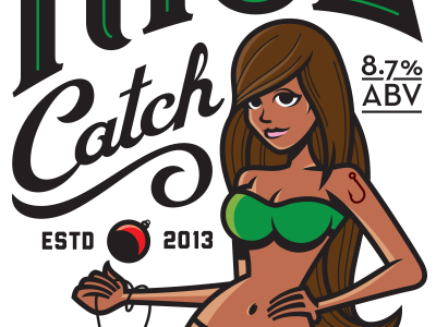 Sneak Peek: Beer Label ale beer bobber brew fishing girl ipa label pinup