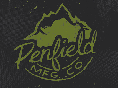 Penfield Lockup custom logo mountain penfield type typography