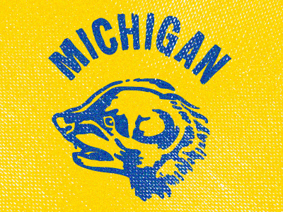 Throwback Project - Part IV blue college football illustration maize mascot michigan retro sports vintage wolverines