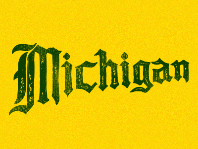 Throwback Project - Part V blue custom logo maize michigan sports type typography wolverines