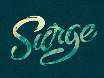 Surge Type brand custom logo ocean surge type typography water wave wordmark