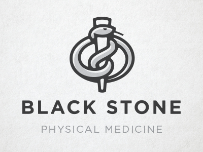 Black Stone black identity illustration logo medicine physical practice snake stone