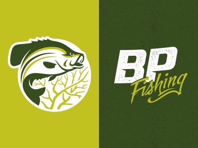 Logo Concept brush crappie custom fish fishing illustration logo pile script type typography
