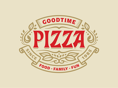 Goodtime Pizza Rebrand brand custom custom typography identity italian logo logo design pizza rebrand restaurant typography