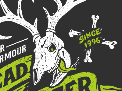 Tshirt Concept antlers bones deer hunting illustration rack skull type typography