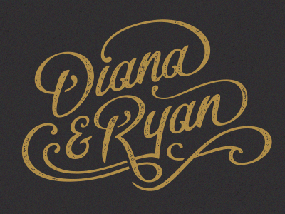 Custom Type custom flourish gold hand lettering type typography