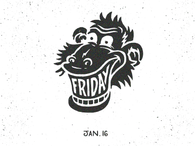 Get ur Friday Teeth On! doodle friday illustration monkey teeth tgif