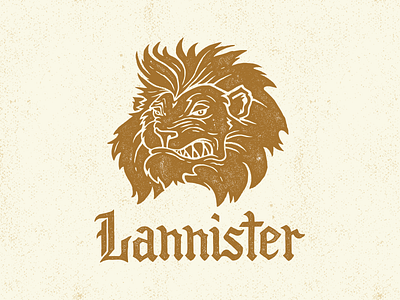 Lannister custom game game of thrones hand lettering illustration lion thrones tv typography