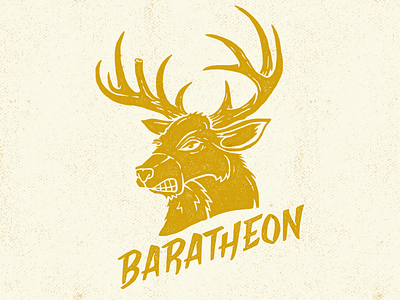Baratheon custom game game of thrones hand lettering illustration stag thrones tv typography
