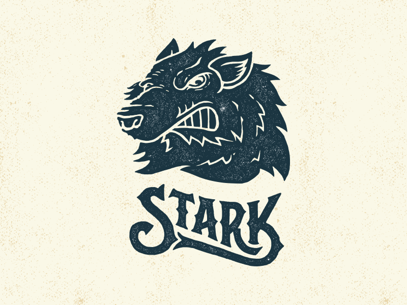 Stark game thrones game of thrones illustration direwolf tv hand lettering typography custom