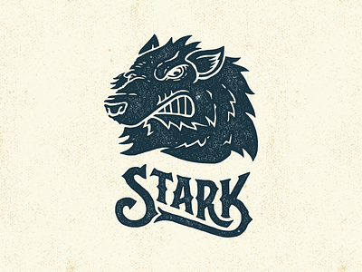 Stark custom direwolf game game of thrones hand lettering illustration thrones tv typography