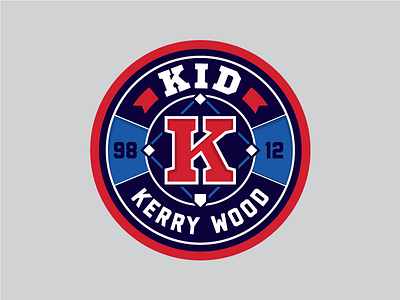 Kerry Wood badge baseball bases chicago cubs diamond field pitcher