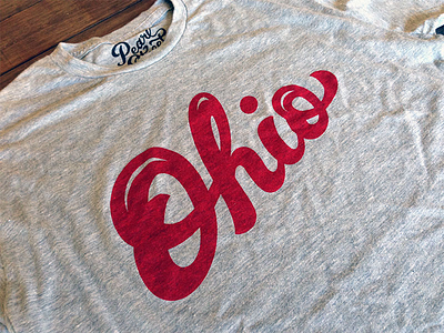 Ohio Script T-shirt custom handlettering ohio script t shirt tee type typography