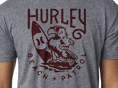 Beach Eagle apparel beach custom type design eagle hurley illustration surf tshirt type