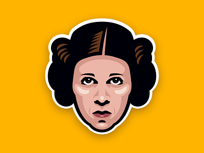 You're My Only Hope digital head illustration leia princess star wars vector