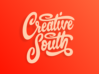 Creative South conference creative south georgia hand lettering lettering peach script type typography