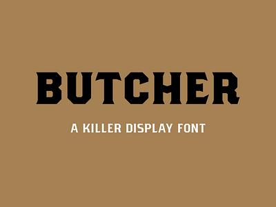 New Font: Butcher display font font font design holiday packaging serif type typography