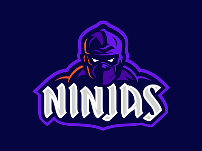 Esports Logo badge customtype esports gamer gaming highlight identity logo ninja ninjas shadow sports type