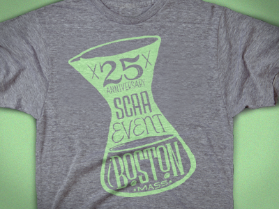 T-Shirt Concept 25 barista boston coffee custom event green heather scaa tshirt typography vintage years