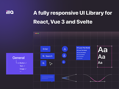 ILLA Design-A fully responsive UI Library for React, Vue 3