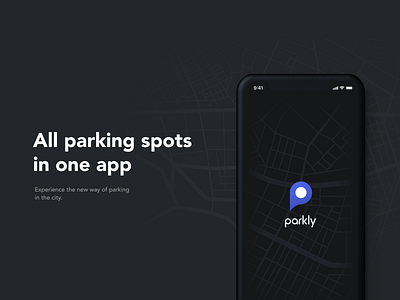 parkly app inroduction app app design car ios logo mobile night mode parking showcase ui user interface ux