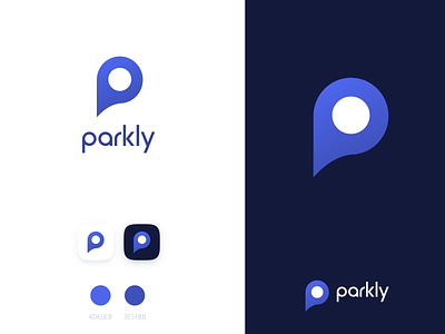 parkly app logo app app design app icon brand design branding logo logo design mobile night mode parking ui ux