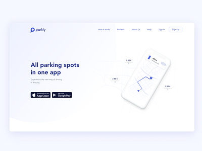 parkly app landing page preview