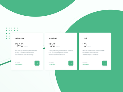 Uphealth pricing plan cards cards daily ui health healthcare landing page pricing pricing plan ui user interface ux web design website