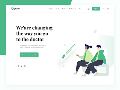 Uphealth landing page preview