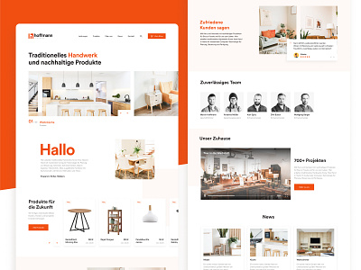 Furniture Design Studio Landing Page design furniture landing page ui user interface ux web design