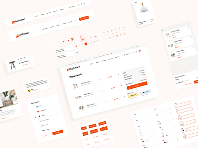 UX/UI Redesign for Furniture Design Studio atoms components design design system ds e commerce figma landing page molecules organisms rebranding ui user interface ux