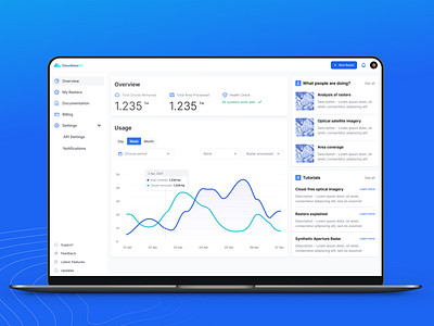 Dashboard UX/UI Design for a SaaS Startup