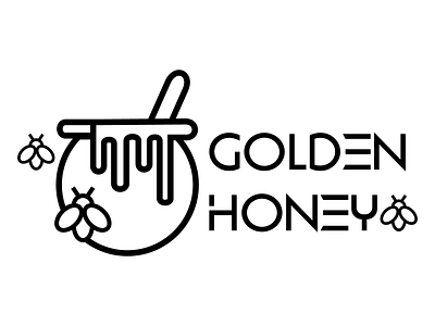 Golden Honey brand design branding business design golden honey honey honeybee honeycomb logo logo design logo design branding logo designer