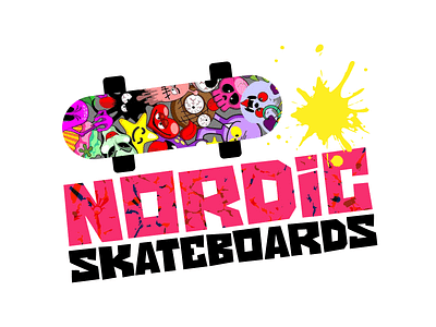 Nordic brand design branding business design logo logo design logo design branding logo designer nordic nordic skateboards skateboard shop skateboarding
