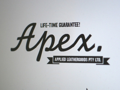 Apex apex leathergoods logo