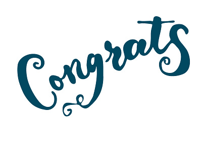 congrats congrats congratulations cursive handdrawn illustrator swirls type typography